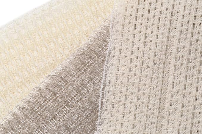 Exfoliating Washcloth Shower Back Scrubber, Natural Loofah - Image 3
