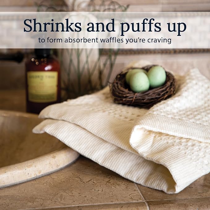 GILDEN TREE Waffle Towels for Bathroom Luxury 100% Cotton Bath Towels, Quick - Image 3