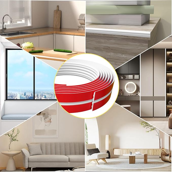 40FT Flexible Wall Corner Protector Moulding Trim, Peel and Stick Inside & - Image 7