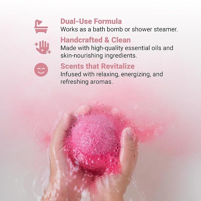 Mom Bomb Pink Himalayan Bath Bomb – Essential Oils, Clean Ingredients – - Image 4