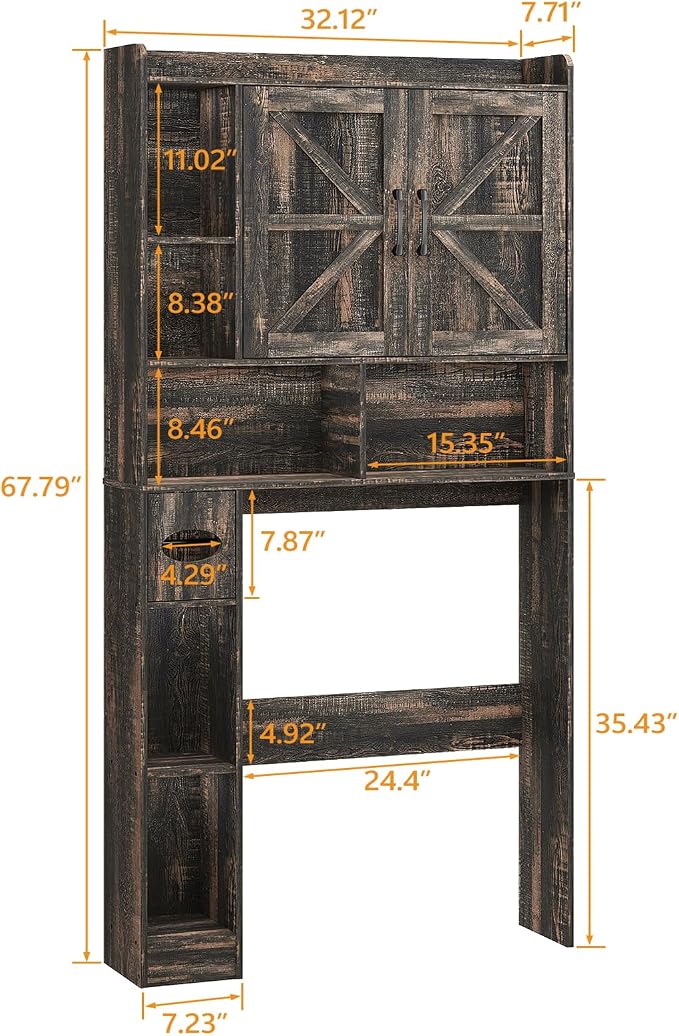 Over The Toilet Storage Cabinet, Farmhouse Storage Cabinet Over Toilet - Image 2