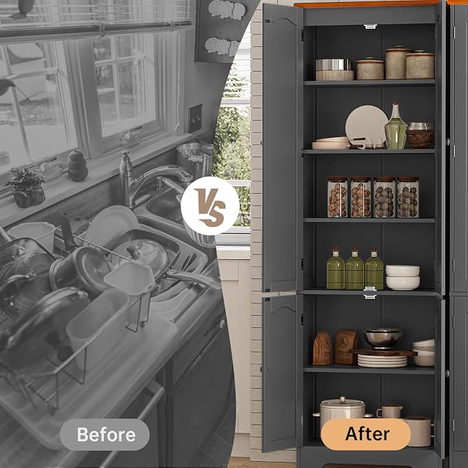 4 Door Pantry -72.2'' Kitchen Cabinet - Image 6