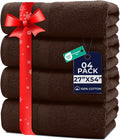 DAN RIVER Bath Towels Set of 4, 27 x 54 Inches, 100% Cotton, Larger & Lighter by DanRiver