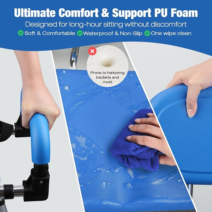 4-in-1 Wide 360° Swivel Shower Chair - Image 5