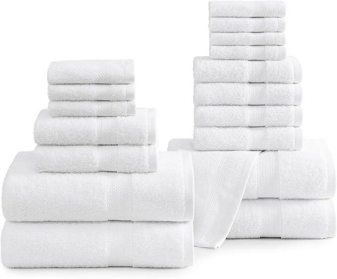 LANE LINEN 100% Cotton Luxury White Bath Towels by LaneLinen