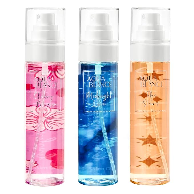 Body Spray for Women, Fragrance Mist Gift Set, Each 3.4 Fl Oz, Total 10.2 Fl Oz by AQUABLANCE