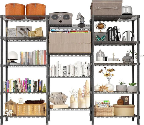 14 Tier Storage Racks Shelving, Heavy Steel Pantry Shelves, Adjustable Wire by Unknown
