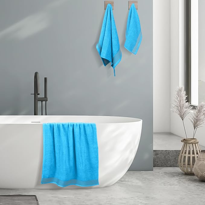 Belizzi Home Ultra Soft 3 Pack Cotton Towel Set, Contains a Bath Towel 28x55 - Image 4