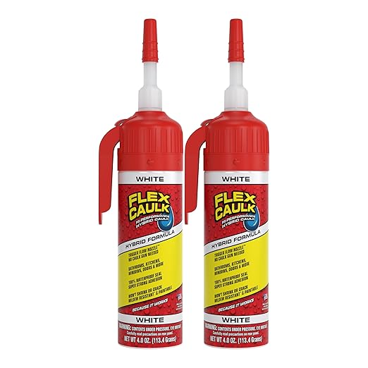 Flex Caulk, Waterproof & Weatherproof Hybrid Polymer Sealant, Baseboards by FlexSealProducts