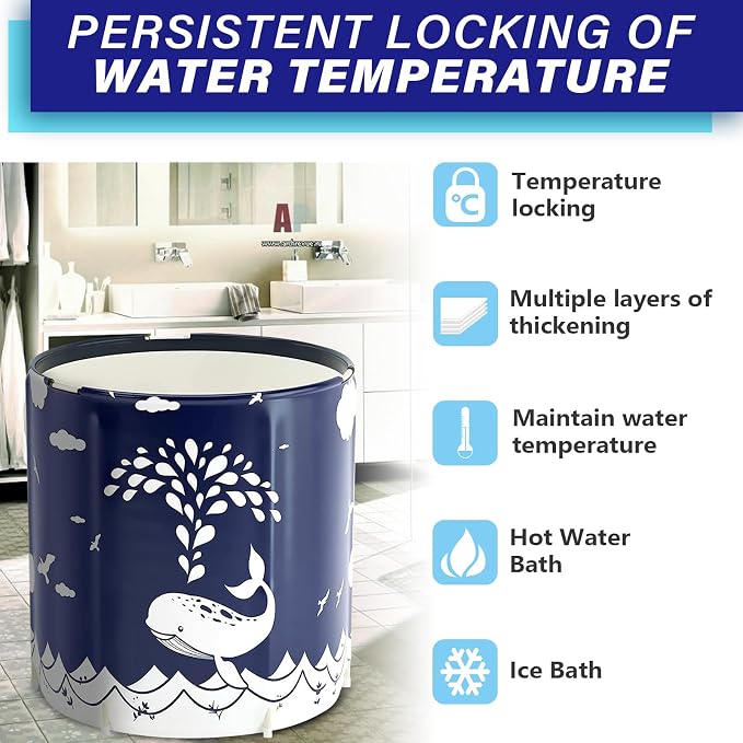 BDL Portable Bathtub, Foldable Adult Japanese Soaking Bath Tub, BDL - Image 3