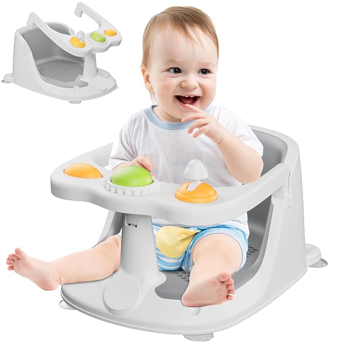 Baby Bath Seat for Babies 6 Months & Up, Bath Seats for Babies Sitting Up by QIFUTT