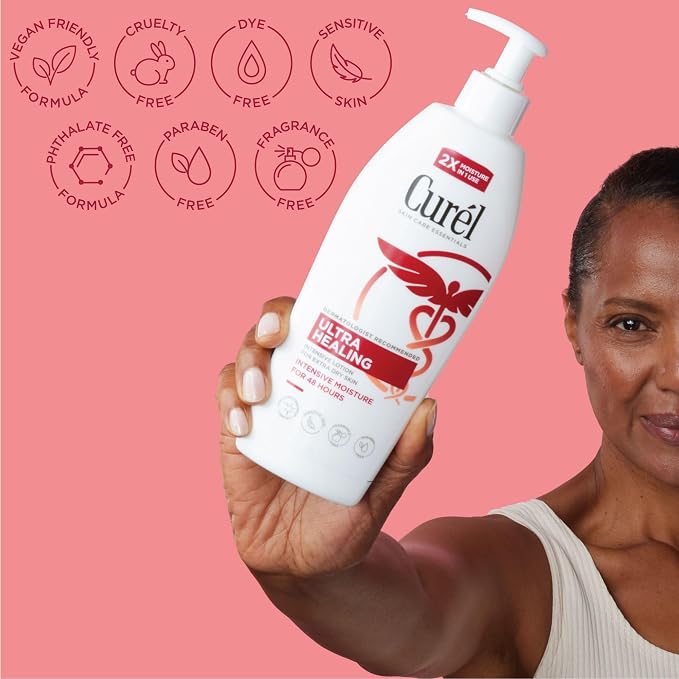 Curel Ultra Healing Lotion for Sensitive and Dry Skin, Hand and Body Lotion - Image 3