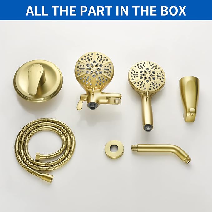 Dual Shower Faucet Set with Tub Spout Tub and Shower Faucet Set Complete Dual - Image 7