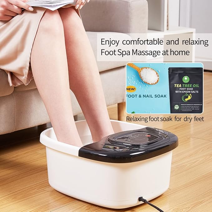 Foot Spa Bath Massager with Heat, Epsom Salt, Vibration and Red Light, Tub - Image 2