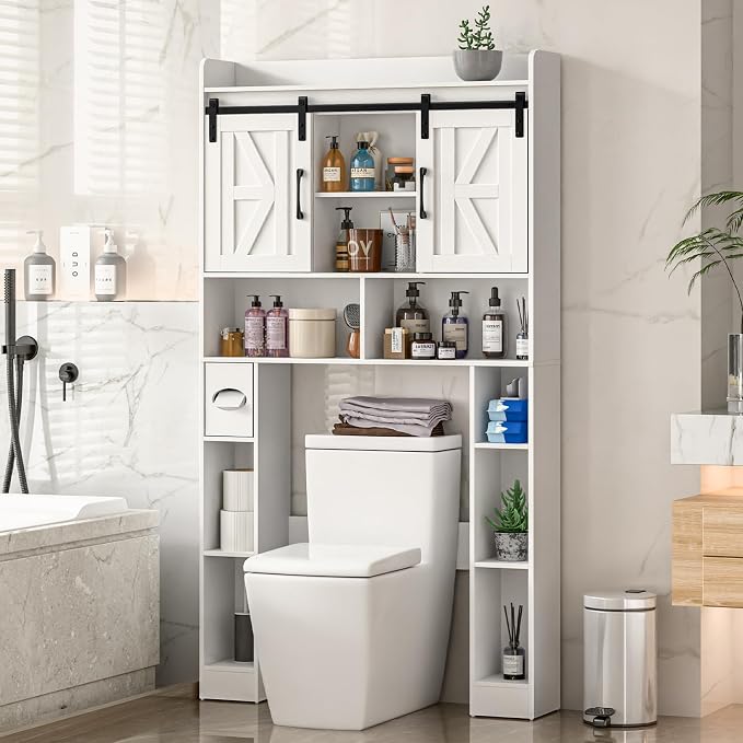 Farmhouse Storage Cabinet Over Toilet - Image 5