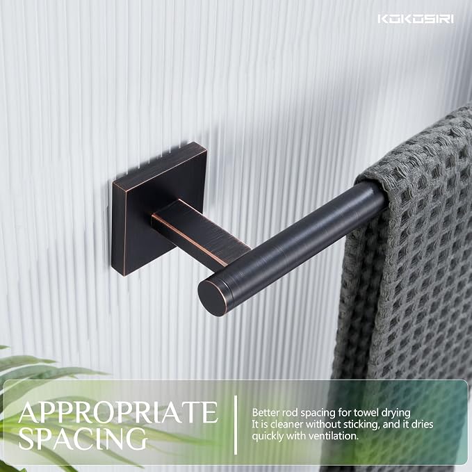 KOKOSIRI Bathroom Towel Bar 32'' Towel Holder - Image 5