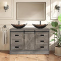 48" Barn Door Bathroom Vanity by Solidee