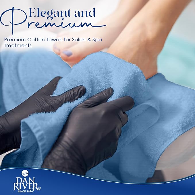 DAN RIVER 100% Cotton Salon Towels Set – 16x26 inches, Highly Absorbent and - Image 3