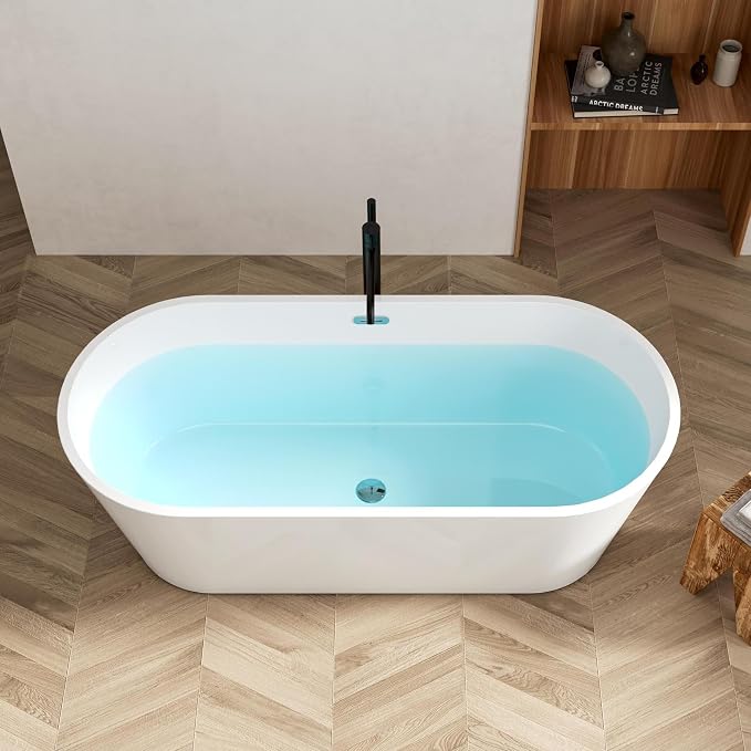 FerdY 67" Shangri-La Elite, Acrylic Freestanding Bathtub, Modern & Contemporary - Image 3