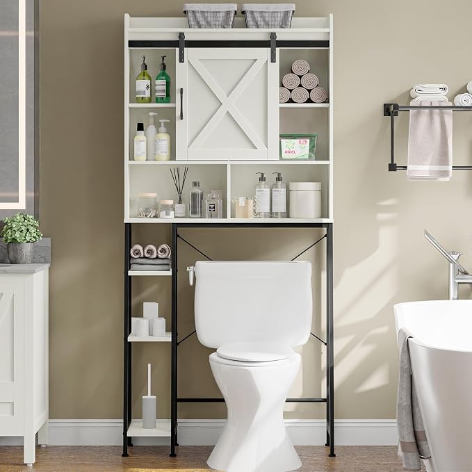 Vabches Over The Toilet Storage Cabinet, Farmhouse Storage Cabinet Over Toilet - Image 7