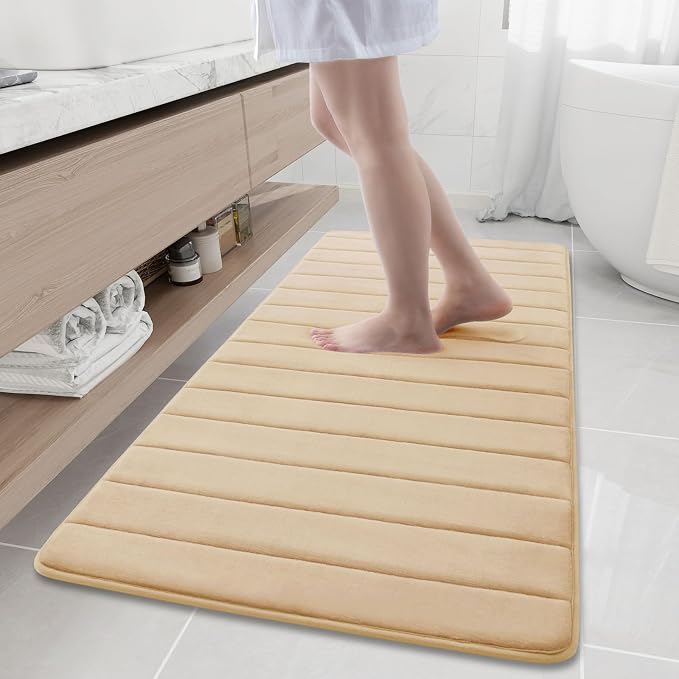 Buganda Memory Foam Bath Mat, Ultra Soft and Non-Slip Bathroom Rugs, Water by Buganda