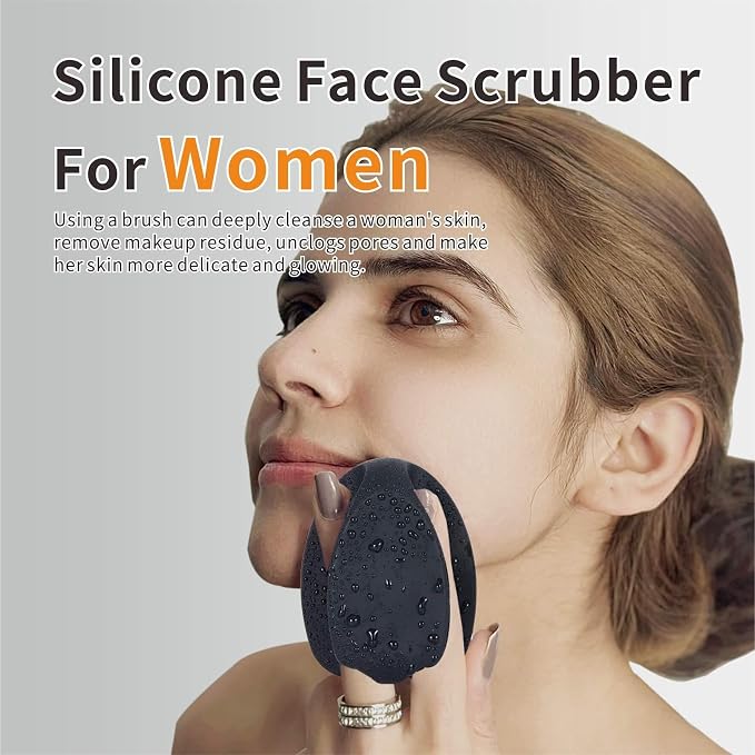 Silicone Face Scrubber, Soft Face Cleansing Brush, Face Pore Blackhead Remover - Image 3