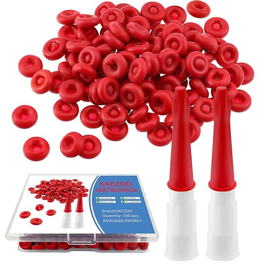 100 Pcs Caulk Tube Sealer Caps, Caulking Gun Tip Caps, Caulking Tool Accessory by KAEZDD