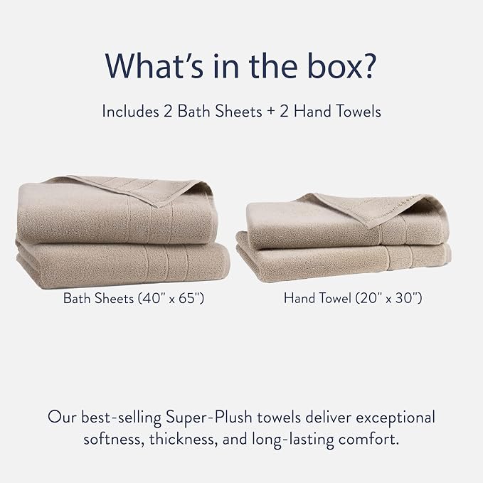 Brooklinen Super-Plush Bath Sheet and Hand Towel Set - Image 2