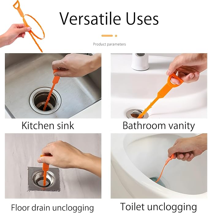 Drain Clog Remover＆Drain Auger 16 FT＆Drain Snake Hair Remover, Toilet Plumbing - Image 9