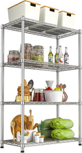 4- Shelf Storage Shelves Metal Shelving Unit Adjustable 4 Tier Wire Shelving by HeavyDutyStorageShelves