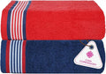 CASA COPENHAGEN He & She 2 Pieces Large Bath Sheet Set- American Blue + by CASACOPENHAGEN