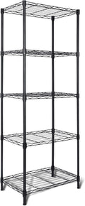 Whitmor 5 Tier Storage Shelves, Heavy Duty Metal Shelving, 400 lbs Capacity per by Whitmor