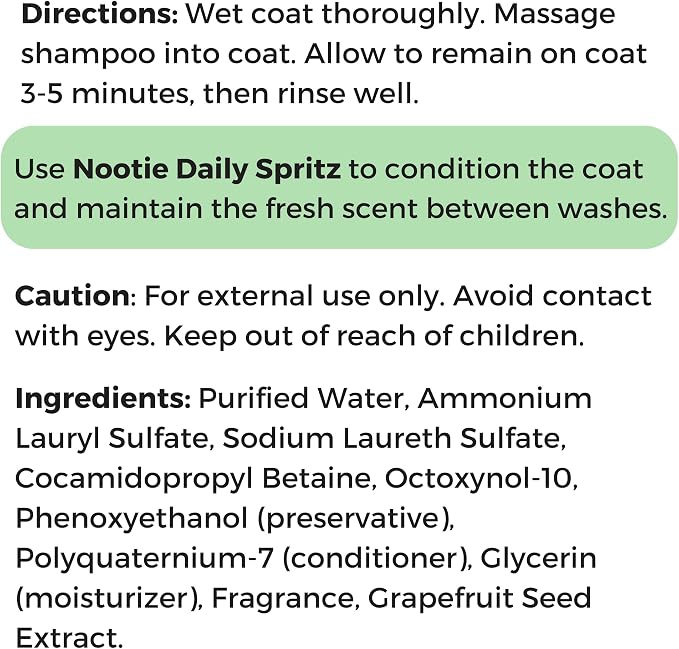 Nootie - Pet Shampoo for Sensitive Skin - Revitalizes Dry Skin & Coat - Natural - Image 7