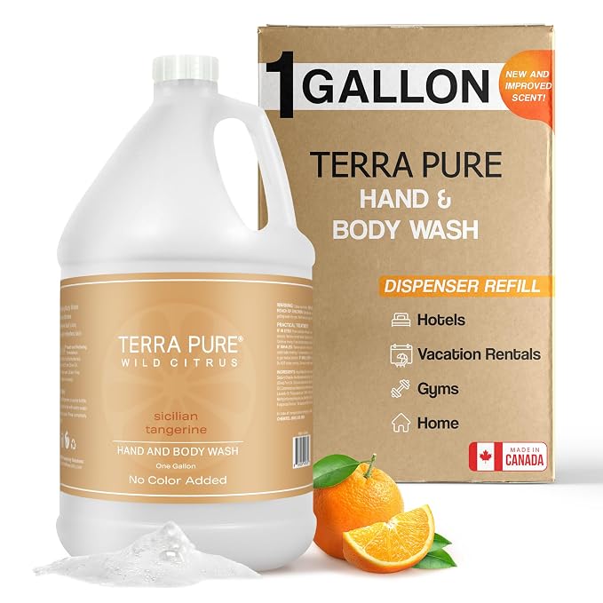 Terra Pure Wild Citrus Gallon Hand & Body Wash – Refill Jug by 1-Shoppe