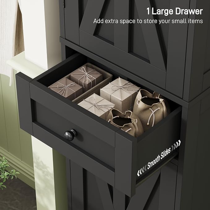 67" H Tall Bathroom Cabinet, Narrow Storage Cabinet - Image 5