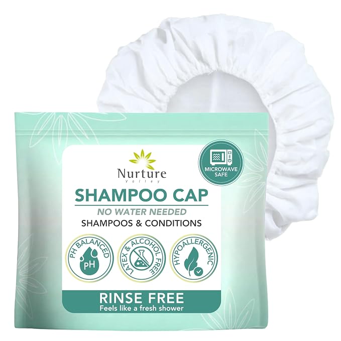 No Water Rinse Free Shampoo Cap by Nurture | Microwavable Washing & by NurtureValley