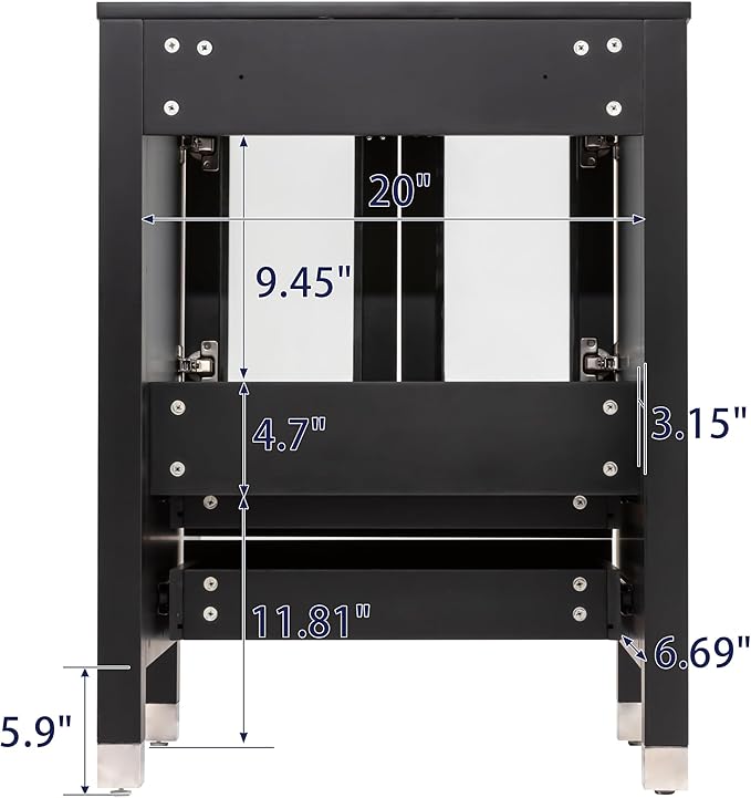 LUCKWIND 48" Bathroom Vanity Sink Combo, 24-inch Main Cabniet - Image 7