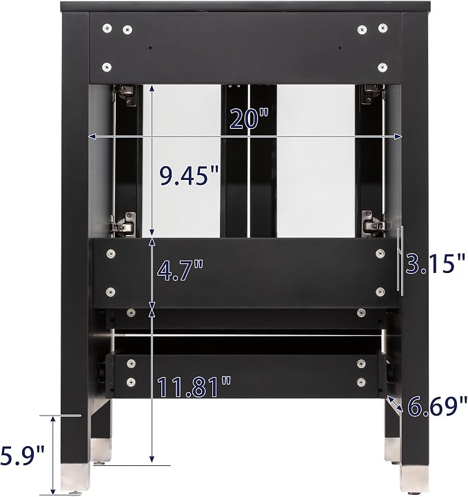 LUCKWIND 48" Bathroom Vanity Sink Combo, 24-inch Main Cabniet - Image 8