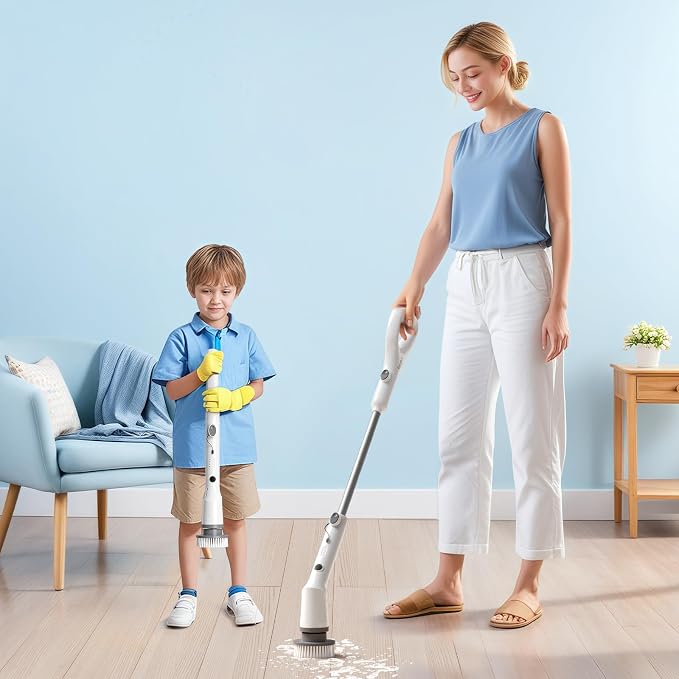 Electric Spin Scrubber, 2025 New Cordless Cleaning Brush, Shower Cleaning Brush - Image 9