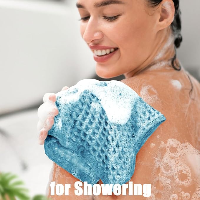 Cleanbear Lake Blue Waffle Washcloths 12 Pack, 13 x 13 Inches, Lightweight and - Image 6