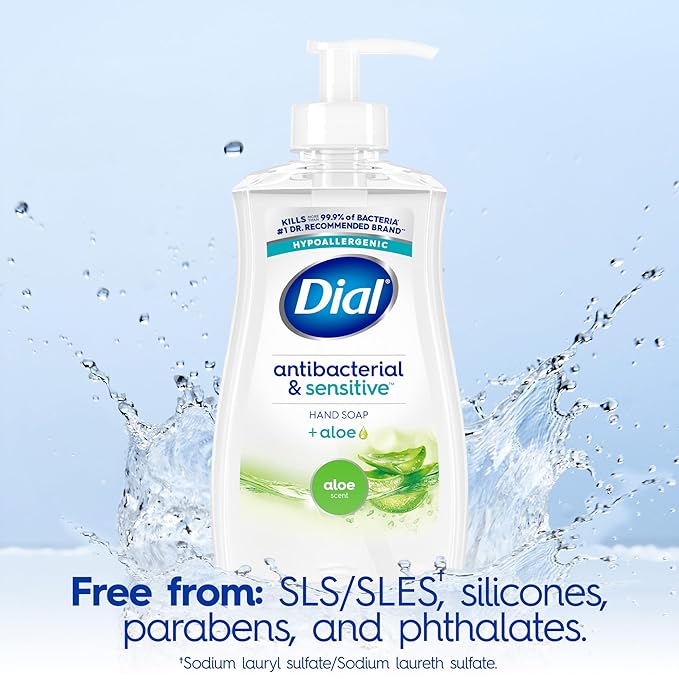 Dial Antibacterial Defense Liquid Hand Soap + Aloe, Aloe Scent, 11 Fl Oz - Image 4
