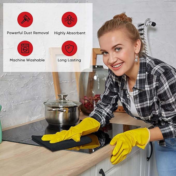 AIDEA Microfiber Cleaning Cloth 12 Pack, Microfiber Towels - Image 4