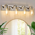4-Light Bathroom Light Fixtures Modern Chrome Vanity Lights by ALAISLYC