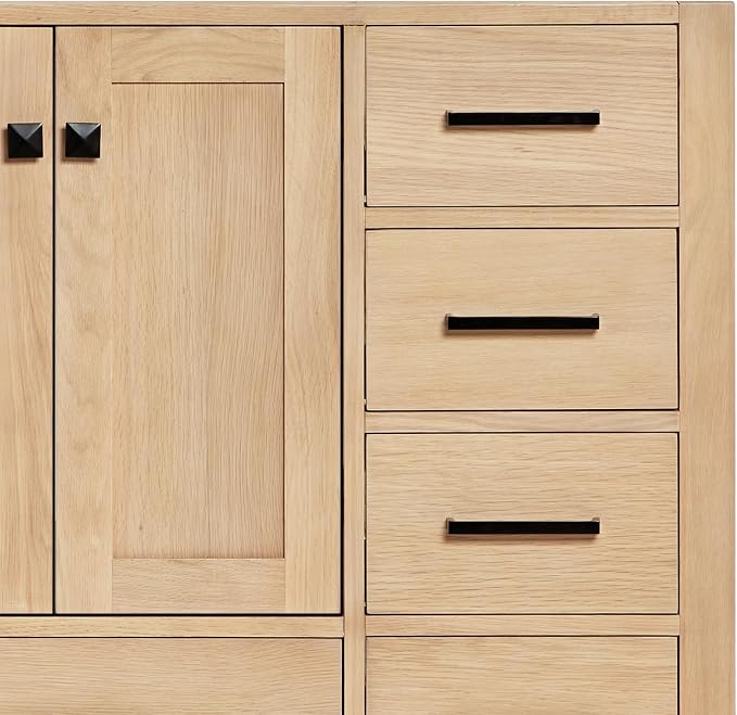 ARIEL Cambridge 37 Inch Oak Bathroom Vanity - Image 9