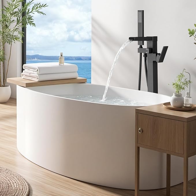 Freestanding Tub Faucet Matte Black: ALEASHA High Flow Max 6.74 GPM Free - Image 8