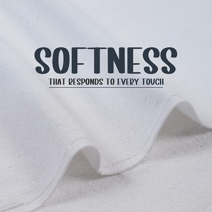 500 GSM 100% Cotton White 3-Pcs Bath Towel Set | Ultra Soft Highly Absorbent - Image 2