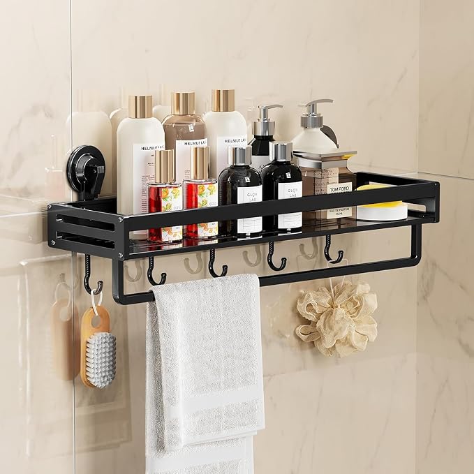 Shower Caddy Suction Cup, 11.8 inch Suction Shower Shelf - Image 2