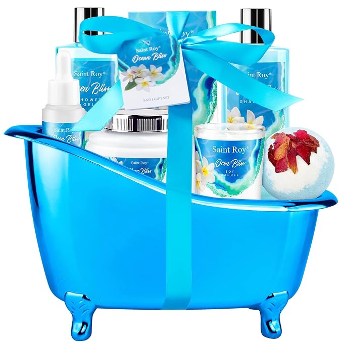 Bath & Body Gift Set, Bath Basket Spa kit Gifts by SaintRoy