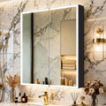 Aluminum Medicine Cabinet with Light, Stepless Glass Shelf, 3 Colors Temperature by Bath+Product+for+Global+Market
