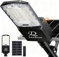 9500w Solar Street Lights Outdoor Waterproof Black, 450000LM Super Bright LED by Leadzon